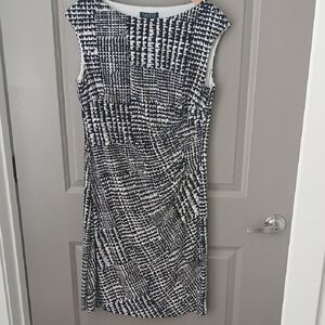 Ralph Lauren Black and White Sleeveless Midi Dress